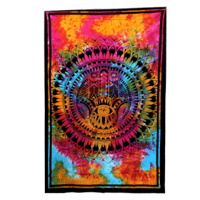 Bedsprei/Wandkleed Katoen - Enkel  -  Hamsa - 140 x 210 cm