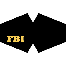 3x Herbruikbare Modieuse Gezichtsmaskers - FBI (Volwassen)