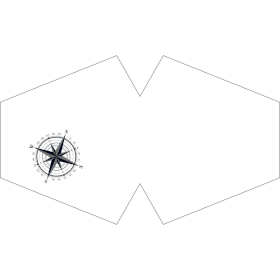 3x Herbruikbare Modieuse Gezichtsmaskers - Nautisch Kompas (Volwassen)