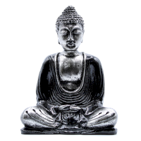 Boeddha Beeldje - Medium - Zwart & Grijs