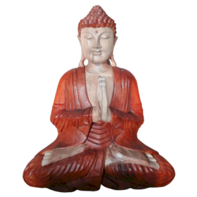 Handgesneden Boeddha Beeld - 40cm - Welkom