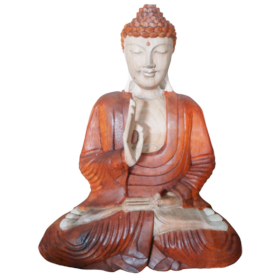 Hand Gesneden Boeddha Beeld - 60cm Teaching Transmission