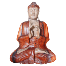 Hand Gesneden Boeddha Beeld - 60cm Twee Handen