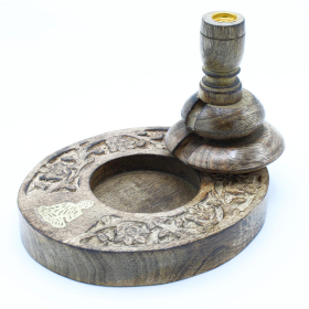 Backflow Wierook Brander - Mangohout - Medium - Brass Buddha