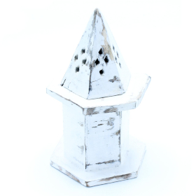 4x Wierookhouder - White Wash - Piramide