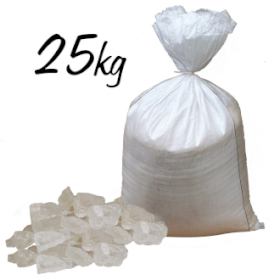 Zak met witte kristal brokken 25Kg - Large