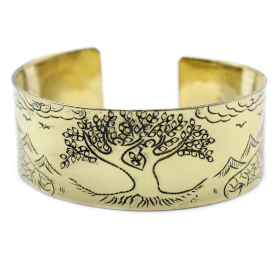 Tibetaanse Mantra Armband - Messing - Levensboom