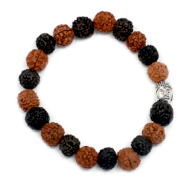 6x Rudraksha Boeddha Bangle Mala - Mix