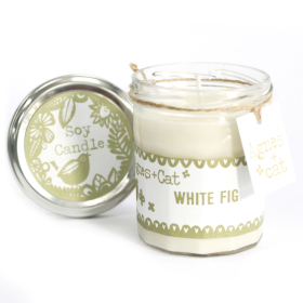 220g Sojawas Kaars in Jampot  - White Vijg