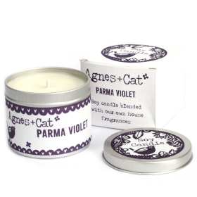 200g Sojawas Kaars in Blik met Geschenkdoos- Parma Violet