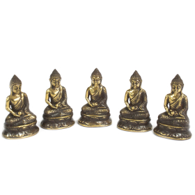 5x Mini Mediterende Zittende Boeddha