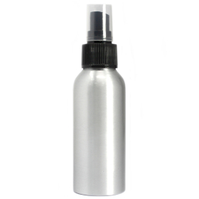 8x Aluminium Fles - 100ml met Zwarte Sraydop