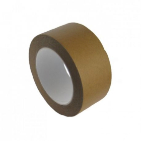 6x Bruine Papieren Zelfklevende Tape 50mmx50M/20mic