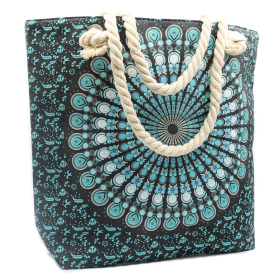 Mandala Tas met Touwriem - Donker Blauw