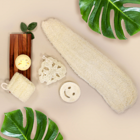 10x Egyptische Luxe Hele Natuurlijke Loofah - 60cm