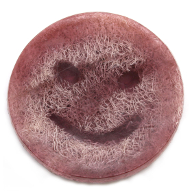 4x Smiley Face Scrub Zeep - Rode Druif