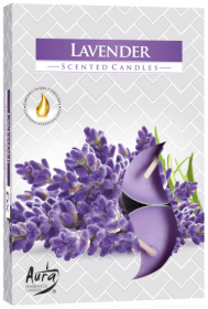12x Set van 6 Geparfumeerde Theelichten - Lavendel