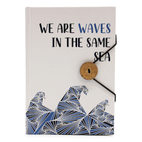 Notitieboekje met Elastiek - Waves in the same sea