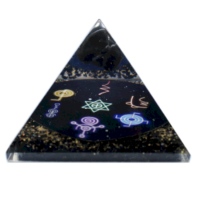 Orgoniet Piramide - Middernacht Reiki - 90mm