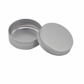 50x Aluminium Blikje met Schroefdeksel - 65x22mm - Inhoud 75ml