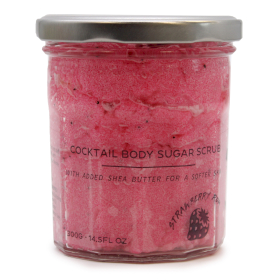 3x Geparfumeerde Suiker Body Scrub - Aardbeien Rum - 300gr