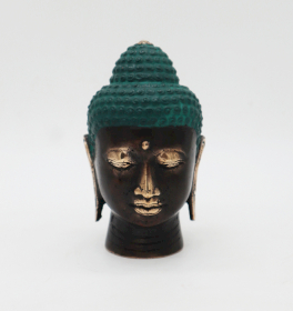 Medium Antiek Messing Boeddha Hoofd