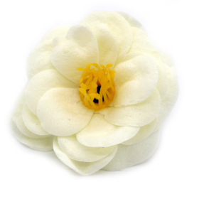 36x Ambachtelijke Zeepbloem- Camelia - Crème