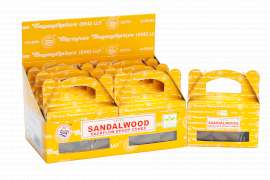 6x Satya Sandelhout Backflow Dhoop Kegels - Doos met 6 pakjes van 24 stuks per pak