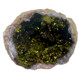 Gekleurde Calciet Geodes - Natuurlijke Steen - Roze en Goud