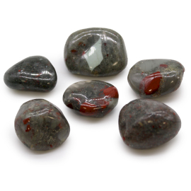 6x Grote Afrikaanse Edelstenen - Bloedsteen - Seftoniet