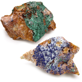 Minerale Exemplaren - Azuriet Malachiet (ca. 20 stuks)