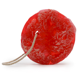 10x Fruitige Scrubzeep aan een Touw - Aardbei & Guave - zonder etiket