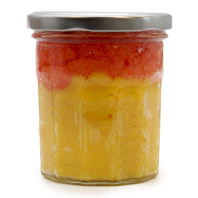 3x Geparfumeerde Suiker Body Scrub - Peach Sangria 300g - zonder etiket