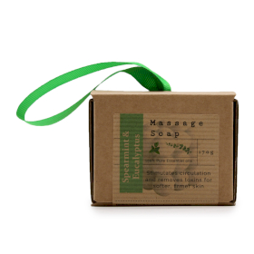 3x Massagezeep in een doos- Kruizemunt & Eucalyptus