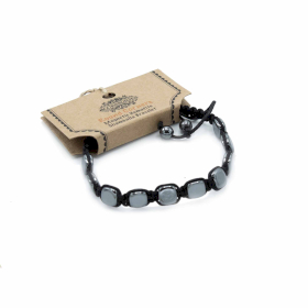 3x Magnetische Hematiet Shamballa Armband - Ronde Hoeken