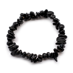 12x Geslepen Edelstenen Stukjes Armband - Zwart Agaat