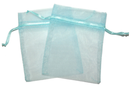 30x Medium Organza Zakjes - Wit