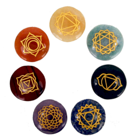 Kleine Stenen Chakra Set (ronde vorm)