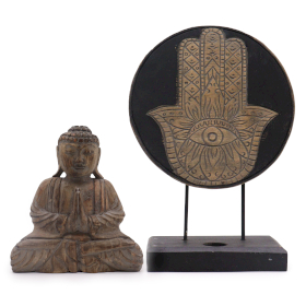 Buddha Feng Shui Set - Hamsa - Grijs