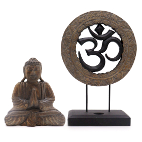 Buddha Feng Shui Set - Om - Grijs & Zwart