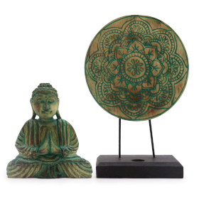 Buddha Feng Shui Set - Mandala - Groen