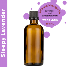 10x Slaperige Lavendel Massage olie 100ml - Wit Label