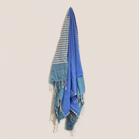 Katoenen Pareo Strandlaken - Hemels Blauw - 100 x 180 cm