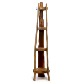 Naturel Teakhouten Hoekmeubel 4 planken - 135 cm hoog