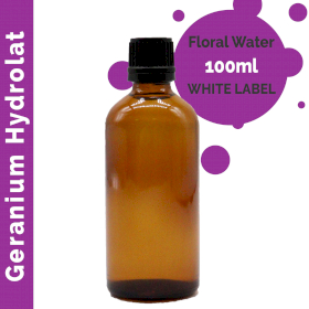 10x Geranium Hydrolaat 100ml  - Wit label