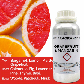 Grapefruit en Mandarijn Puur Geur olie- 500ml