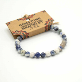 4x Edelsteen Manifestatie Armband - Sodaliet - Waarheid