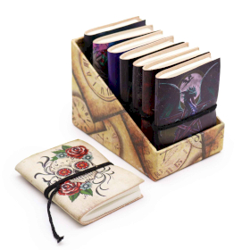 8x Diverse gotische notitieboekjes 7x10cm (displayverpakking)