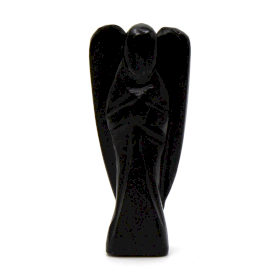 Hand Gesneden Edelstenen Engel - Zwarte Agaat