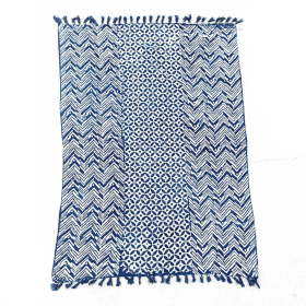 Handgemaakte Indigo Plaid - 170x120 cm - Namoona Golven